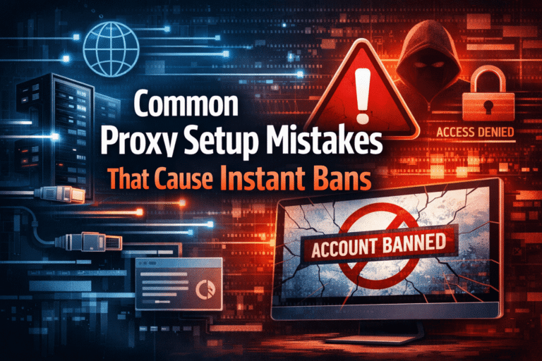 Common Proxy Setup Mistakes That Cause Instant Bans